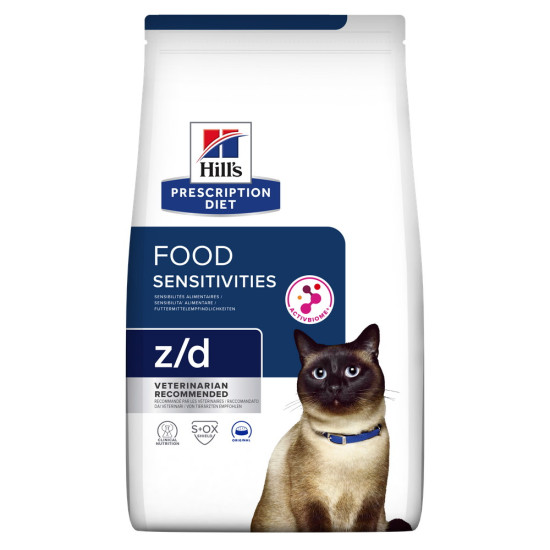 Hill’s Prescription Diet Feline z/d – hrană uscată dietetică pentru pisici cu alergii și intoleranțe alimentare, 3 kg